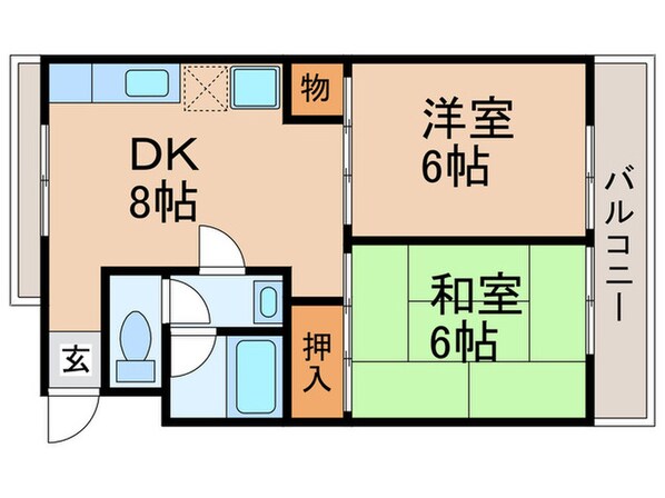 ヒルトップマンション石原の物件間取画像